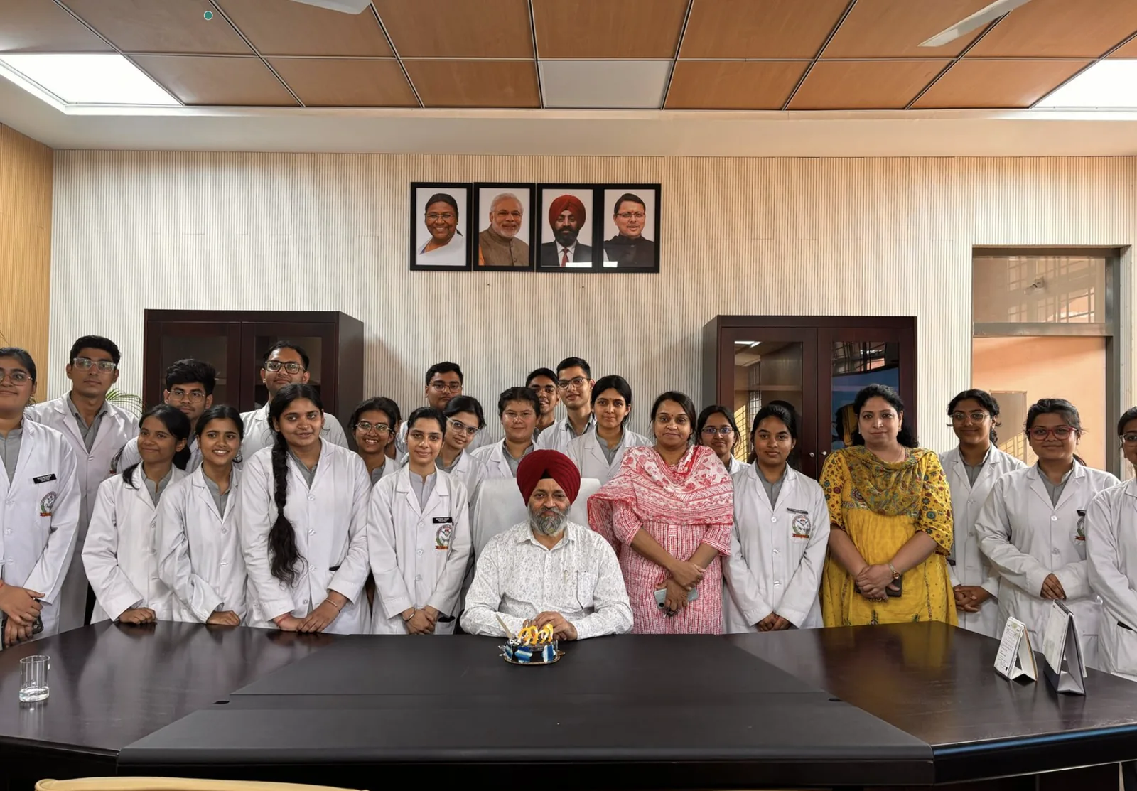 Dr. Raina with MBBS students at Government Medical College, Haridwar